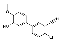 2-chloro-5-(3-hydroxy-4-methoxyphenyl)benzonitrile Structure