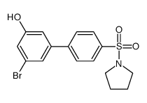 3-bromo-5-(4-pyrrolidin-1-ylsulfonylphenyl)phenol结构式