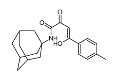(Z)-N-(1-adamantyl)-4-hydroxy-4-(4-methylphenyl)-2-oxobut-3-enamide结构式