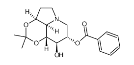 1,3-Dioxino4,5,6-hiindolizine-8,9-diol, octahydro-2,2-dimethyl-, 8-benzoate, 3aS-(3a.alpha.,8.alpha.,9.beta.,9a.beta.,9b.alpha.)- structure