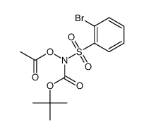 tert-butyl N-(2-bromobenzenesulfonyl)-N-acetyloxy-carbamate Structure