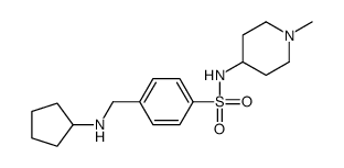 4-[(cyclopentylamino)methyl]-N-(1-methylpiperidin-4-yl)benzenesulfonamide结构式