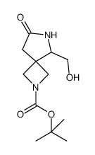 tert-butyl 5-(hydroxymethyl)-7-oxo-2,6-diazaspiro[3.4]octane-2-carboxylate结构式