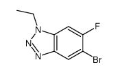 5-Bromo-1-ethyl-6-fluoro-1,2,3-benzotriazole结构式