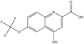 4-hydroxy-6-(trifluoromethoxy)quinoline-2-carboxylic acid Structure