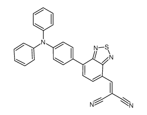 2-{[7-(4-(N,N-diphenyl)aminophenyl)-2,1,3-benzothiadiazol-4-yl]methylene}malononitrile结构式