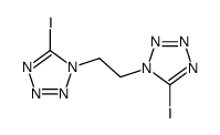 5-iodo-1-[2-(5-iodotetrazol-1-yl)ethyl]tetrazole结构式