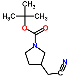 tert-Butyl-3-(cyanmethyl)pyrrolidin-1-carboxylat structure