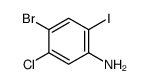 4-溴-5-氯-2-碘苯胺结构式