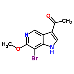 1-(7-Bromo-6-methoxy-1H-pyrrolo[3,2-c]pyridin-3-yl)ethanone structure