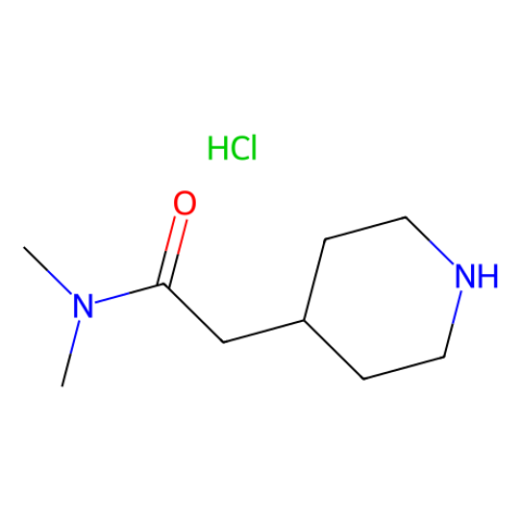 N,N-dimethyl-2-(piperidin-4-yl)acetamide hydrochloride结构式