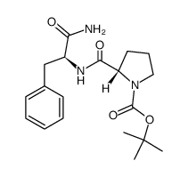 tert-butyloxycarbonyl-L-prolyl-L-phenylalanine amide结构式