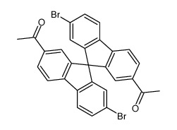 1-(2'-acetyl-7,7'-dibromo-9,9'-spirobi[fluorene]-2-yl)ethanone结构式