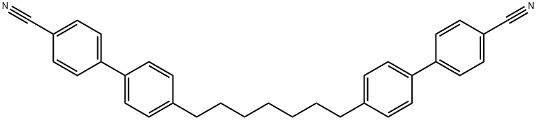 (4',4"-(Heptane-1,7-diyl)dibiphenyl-4-carbonitrile structure