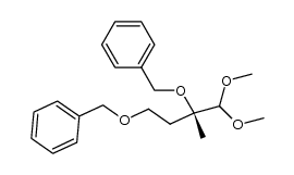 (2S)-2,4-dibenzyloxy-1,1-dimethoxy-2-methylbutane结构式