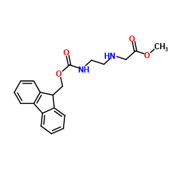 Methyl 2-((2-((((9H-fluoren-9-yl)methoxy)carbonyl)amino)ethyl)amino)acetate Structure