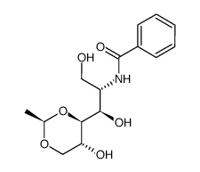 2-Benzamido-2-deoxy-4,6-O-ethylidene-D-glucitol结构式