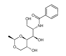 2-Benzamido-2-deoxy-4,6-O-ethylidene-D-glucitol Structure