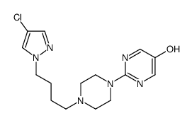 2-[4-[4-(4-chloropyrazol-1-yl)butyl]piperazin-1-yl]pyrimidin-5-ol结构式