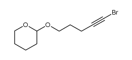 2-(5-bromopent-4-ynyloxy)tetrahydro-2H-pyran结构式