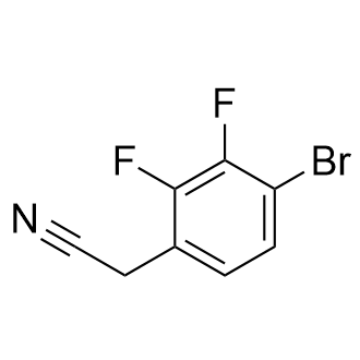 4-溴-2,3-二氟苯乙腈结构式