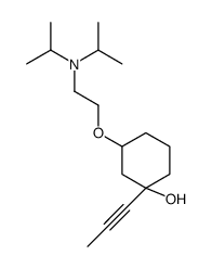 3-[2-(dipropan-2-ylamino)ethoxy]-1-prop-1-ynyl-cyclohexan-1-ol结构式