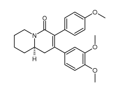 (9aR)-8-(3,4-Dimethoxyphenyl)-1,3,4,6,9,9a-hexahydro-7-(4-methoxyphenyl)-2H-quinolizin-6-one Structure