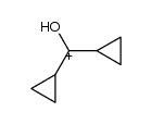 O-protonated dicyclopropyl ketone Structure