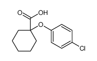 1-(4-chlorophenoxy)cyclohexane-1-carboxylic acid结构式