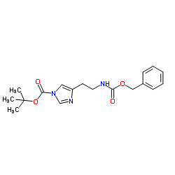 2-Methyl-2-propanyl 4-(2-{[(benzyloxy)carbonyl]amino}ethyl)-1H-imidazole-1-carboxylate Structure