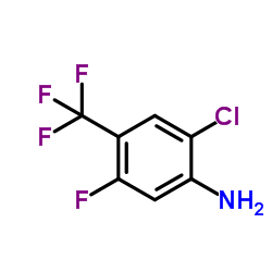 2-Chloro-5-fluoro-4-(trifluoromethyl)aniline结构式