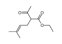 ethyl 2-(3-methyl-2-buten-1-yl)-3-oxobutanoate Structure