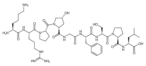 Lys(Hyp3,Leu8)desArg9bradykinin结构式