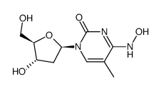 1-(β-D-2-deoxyribofuranosyl)-4-hydroxyamino-5-methylpyrimidin-2(1H)-one Structure