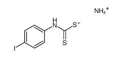 ammonium N-(p-iodophenyl)dithiocarbamate Structure