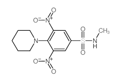 N-methyl-3,5-dinitro-4-(1-piperidyl)benzenesulfonamide结构式