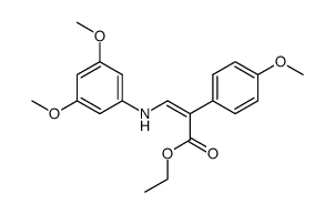 (Z)-ethyl 3-((3,5-dimethoxyphenyl)amino)-2-(4-methoxyphenyl)acrylate结构式