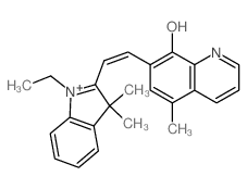 (7E)-7-[(2Z)-2-(1-ethyl-3,3-dimethyl-indol-2-ylidene)ethylidene]-5-methyl-1H-quinolin-8-one结构式