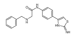 N-[4-(2-amino-1,3-thiazol-4-yl)phenyl]-2-(benzylamino)acetamide结构式