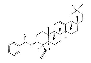 3β-benzoyloxy-24-oxoolean-12-ene Structure