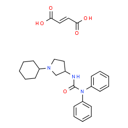 3-(1-Cyclohexyl-3-pyrrolidinyl)-1,1-diphenyl-urea fumarate Structure