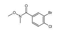 3-bromo-4-chloro-N-methoxy-N-methyl- benzamide结构式