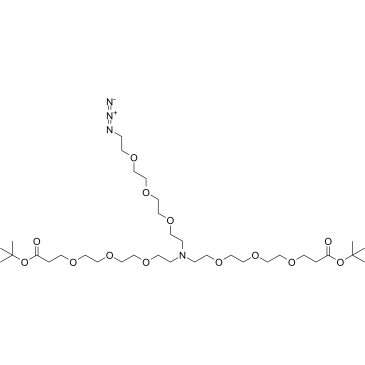 N-(Azido-PEG3)-N-bis(PEG3-Boc) Structure