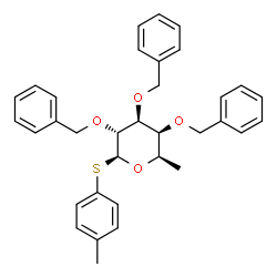 p-methylphenyl 2,3,4-tri-O-benzyl-1-thio-β-L-fucopyranoside Structure