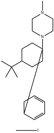 Piperazine, 1-(4-tert-butyl-1-phenylcyclohexyl)-4-methyl-, monomethiodide (8CI) Structure