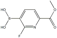 2-氟-6-(甲氧基羰基)吡啶-3-基]硼酸结构式