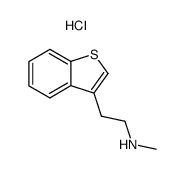 (2-benzo[b]thiophen-3-yl-ethyl-)-methyl-amine, hydrochloride结构式
