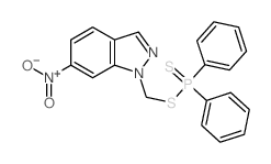 Phosphinodithioic acid,diphenyl-, (6-nitro-1H-indazol-1-yl)methyl ester (8CI) structure