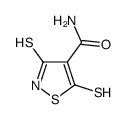5-sulfanyl-3-sulfanylidene-1,2-thiazole-4-carboxamide结构式