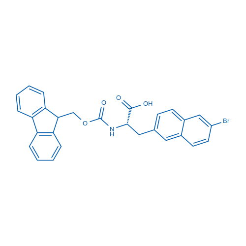 (S)-2-((((9H-Fluoren-9-yl)methoxy)carbonyl)amino)-3-(6-bromonaphthalen-2-yl)propanoic acid structure